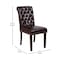 Flash Furniture Midcentury Parsons Chair, Brown Back, 18.5 W 27-1/2" L 39.75 H, Leather Seat BT-P-BRN-LEA-GG - alternate 4